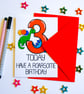 Birthday Card 3 Year Old Card, 3rd Today Have A Roarsome Birthday, Age Birthday  - Image 6