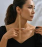 Extra Long Mixed Metal Tassel Earrings 22cm - Image 2