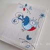 embroidered bird notebook