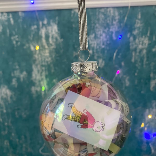 Rupert Bear Glass Bauble