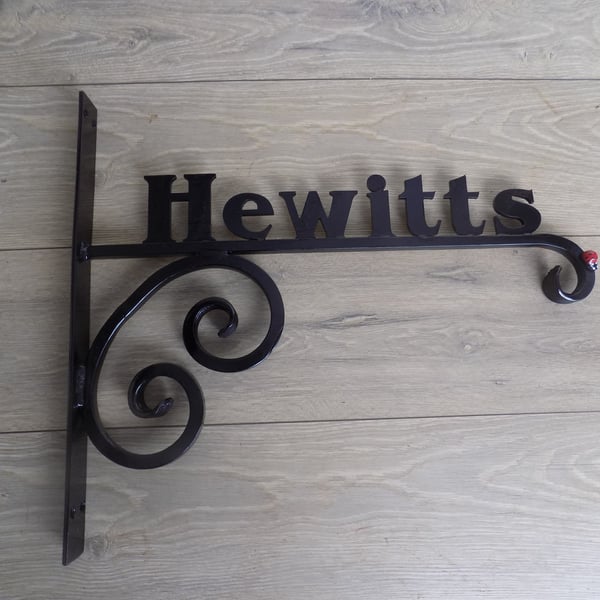 Custom House Name Sign...............................Wrought Iron (Forge Steel) 