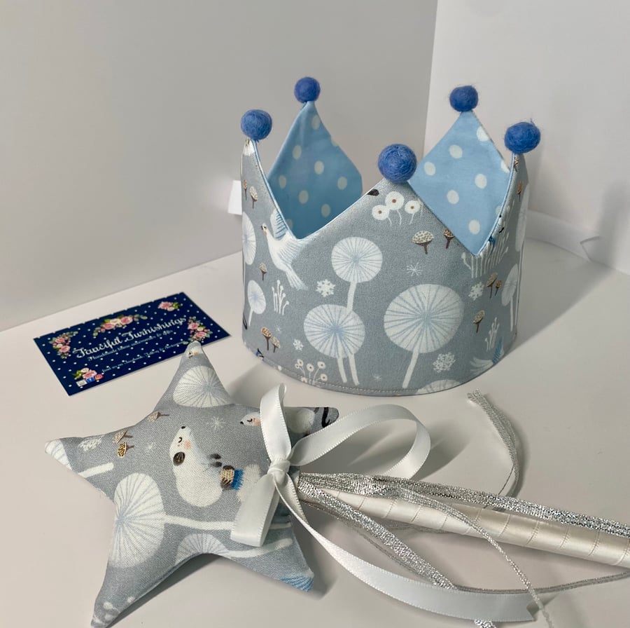 Child’s Fabric Crown & Wand Set  