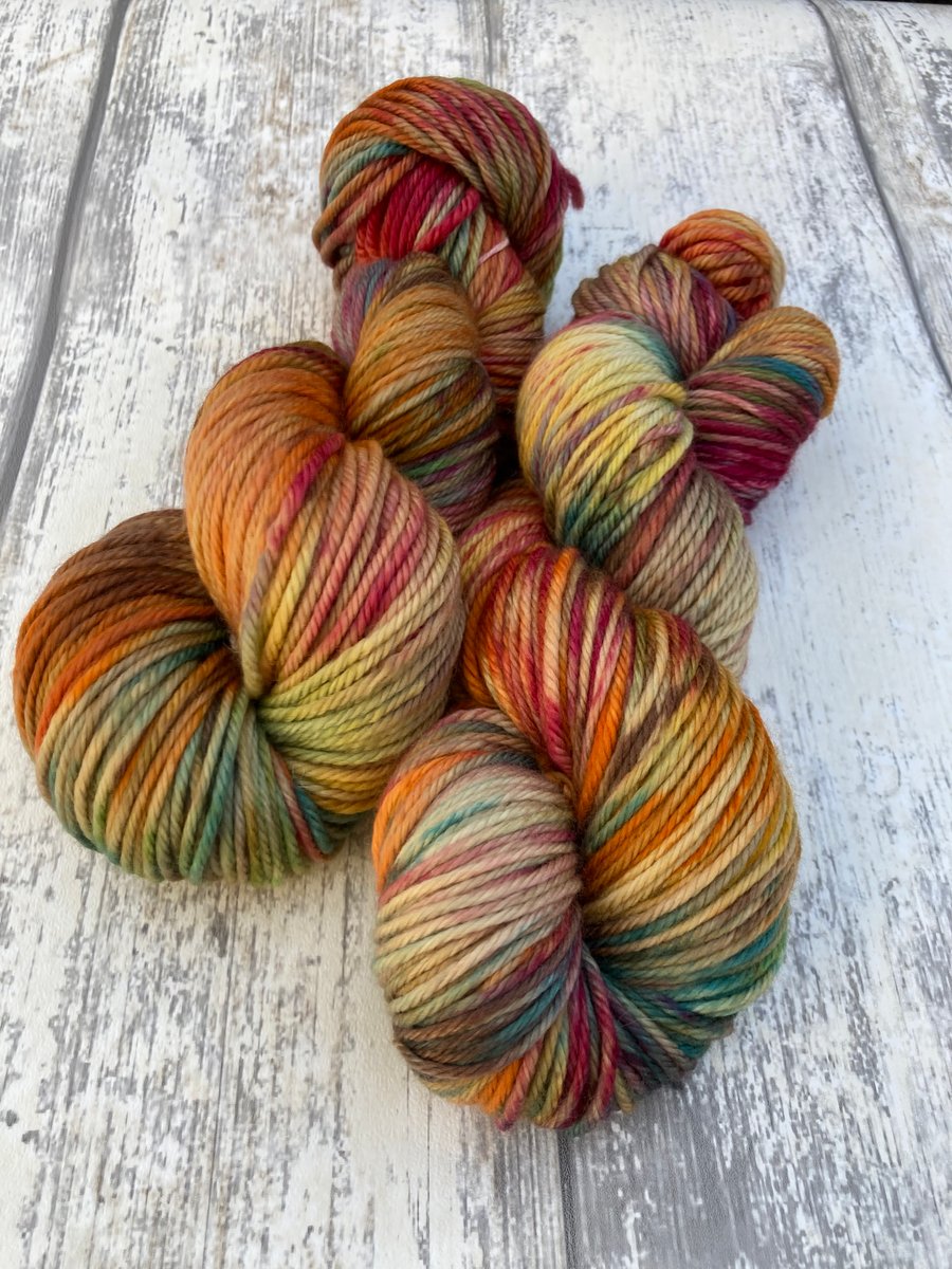 Hand dyed DK Merino yarn Maple100g