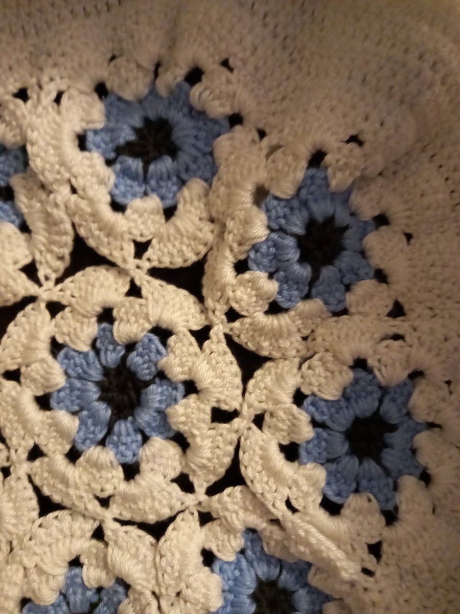 Granny square crochet ornamental bowl