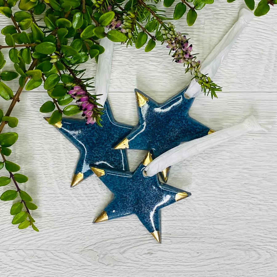 Trio of ceramic stars 
