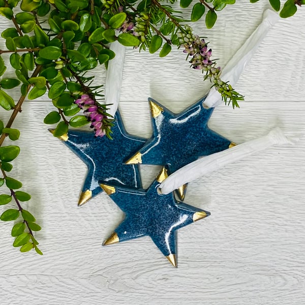 Trio of ceramic stars 