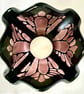Handmade Plum Fused Glass Butterfly Handkerchief Candle Holder - Image 8