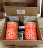 Red Aztec Tribal gift set with 2 pots  - Image 1