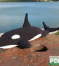 Olwyn the Orca Crochet Pattern, Orca Amigurumi Pattern, Killer Whale - Image 1
