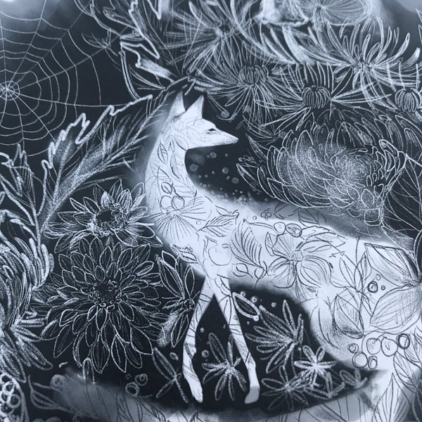 Frost Fox, A4 Fine Art Print