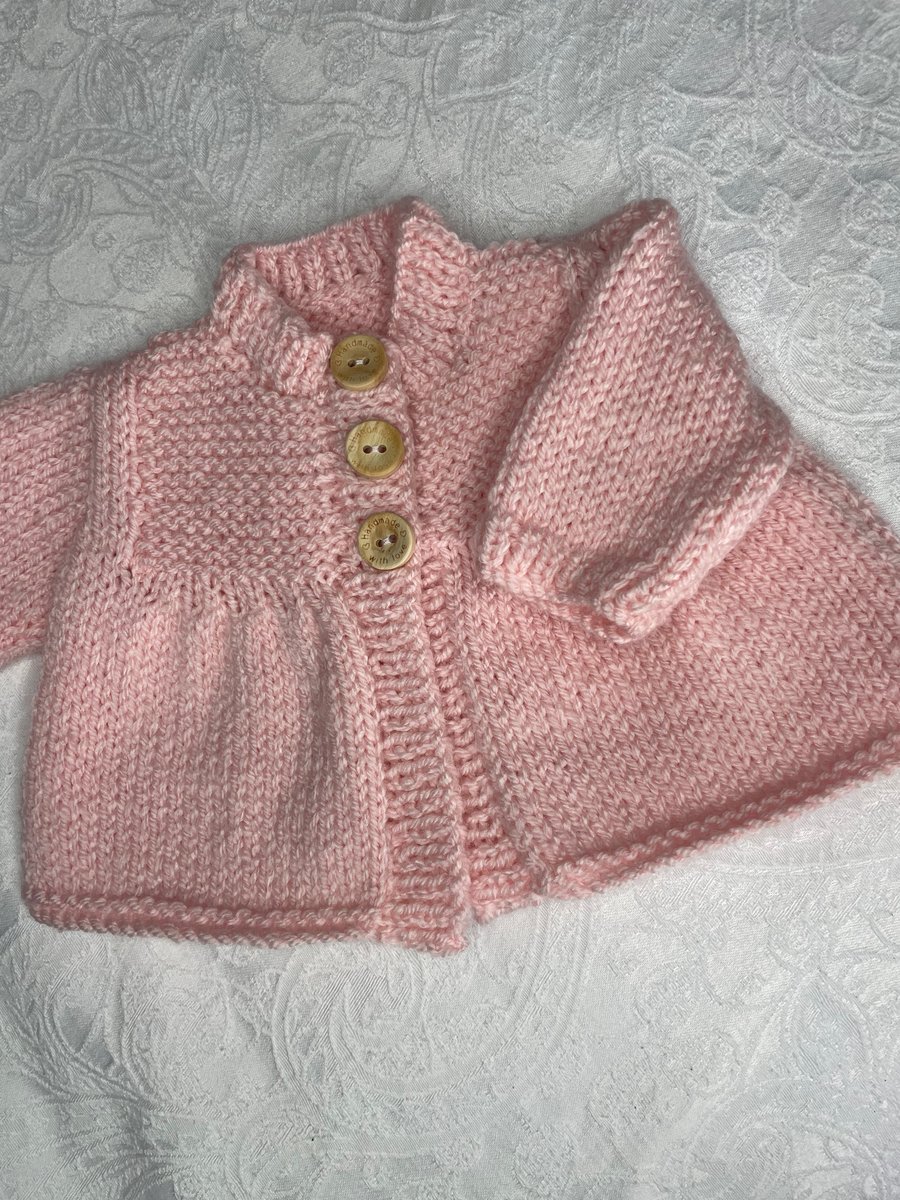 Pink prem baby cardigan