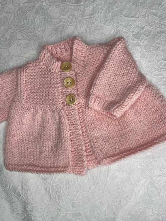 Pink prem baby cardigan