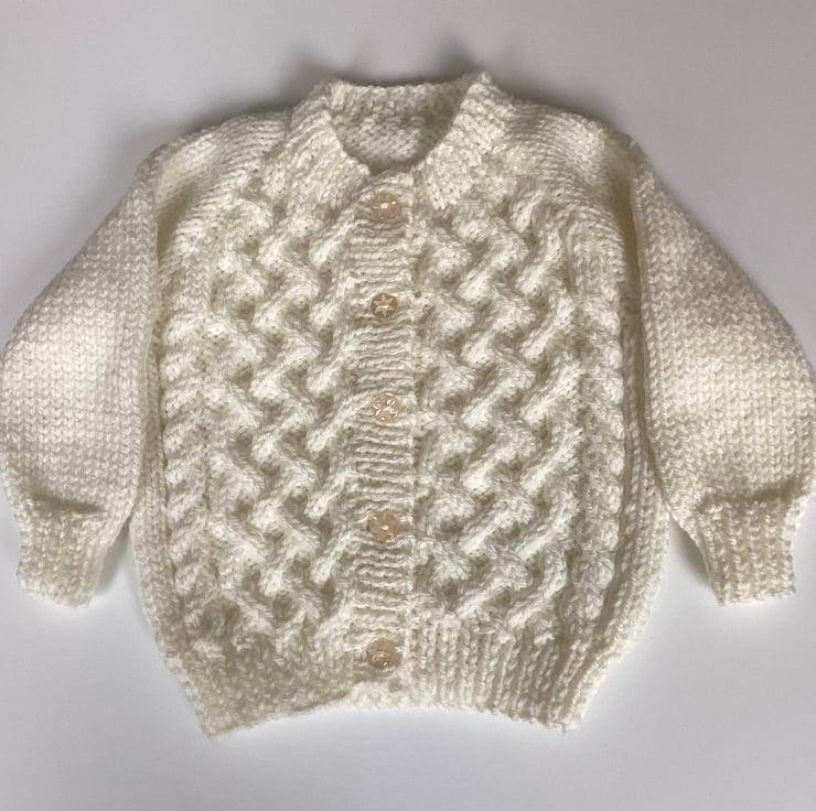 Chunky crochet deals baby cardigan