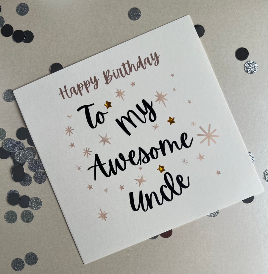 Happy Birthday Awesome Uncle Card