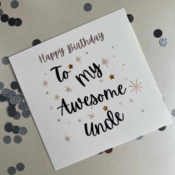 Happy Birthday Awesome Uncle Card