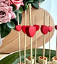 Red heart dinner party appetiser skewer for dinner date cocktail fruit pick - Image 2