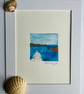 Greek watercolour church and sea - Image 5