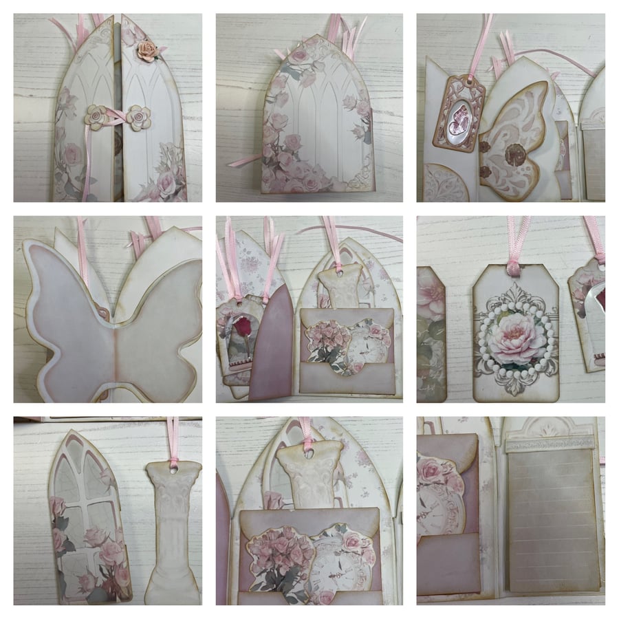 Folio - Faded Rose Arch Folio by  Carolee Crafts  PB9 - 0005