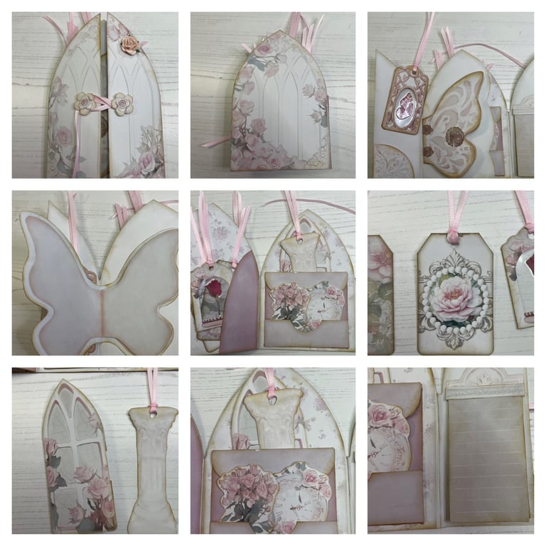 Folio - Faded Rose Arch Folio by  Carolee Crafts  PB9 - 0005