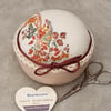 Hand Embroidered Pin Cushion, Autumn Pincushion designed by Bearlescent