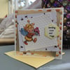 Little girl bumble bee sending love and hugs card