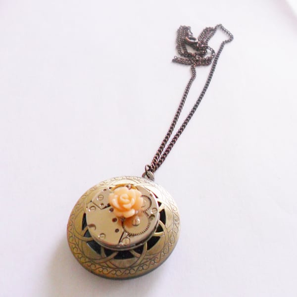 Steampunk Flower Locket