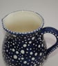 dotty blue and white jug - Image 4