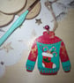 Stocking ugly jumper hanging Christmas tree decoration 