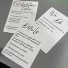 Black & White Script Wedding Invitations Set 