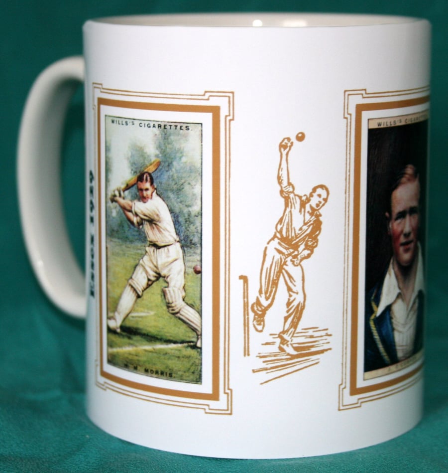 Cricket mug Essex 1929 cricket counties H M Morris J O'Connor & M S Nichols vint