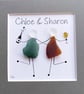 Personalised Sea Glass Friendship Picture, Custom Best Friend Keepsake - Image 3