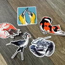 "Pepper and pals" set of 5 vinyl stickers