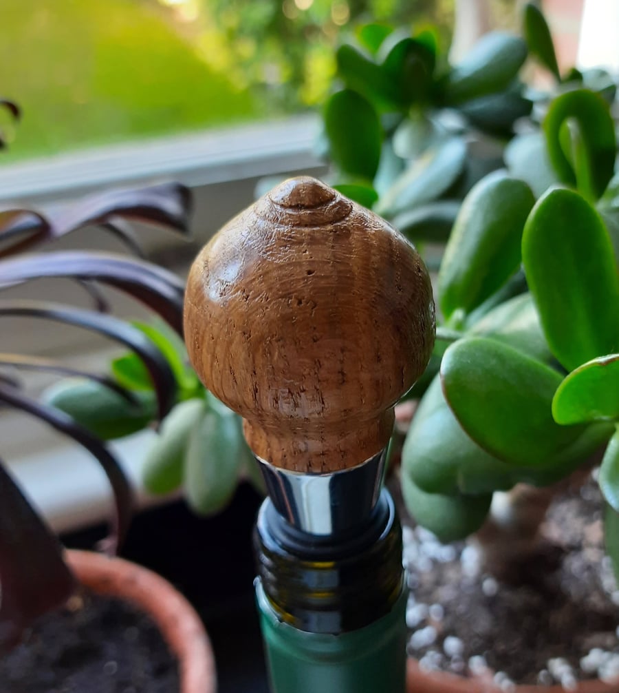 Handmade Woodturned Oak Bottle Stopper