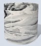 23 cm Extra Large Statement Plant Pot Black and Grey Marble Effect Round Planter - Image 5