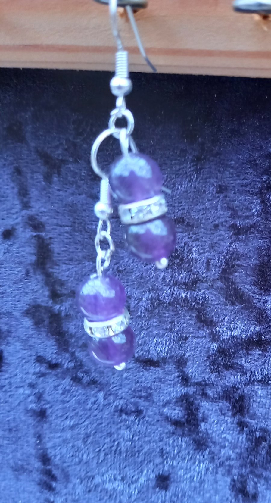 Amethyst crystal earrings 