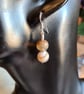 Gorgeous Stripey Coffee Lace Agate Earrings  - Image 1