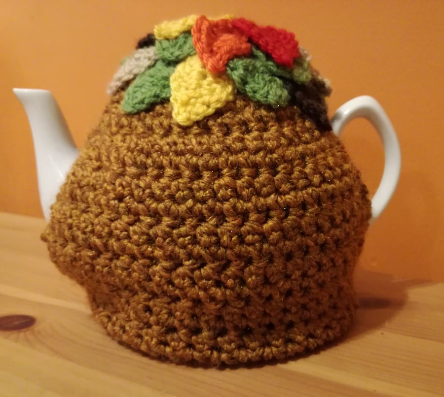Autumn leaves tea cosy