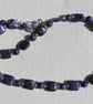 Blue Lapis Lazuli Gemstone Chunky Beaded Chakra Necklace "Blue Paradis" - Image 5