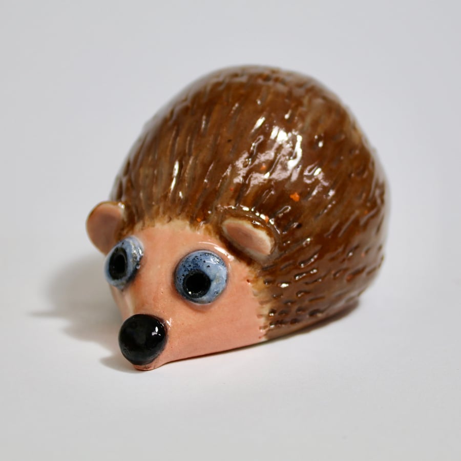 HAPPY HEDGEHOG HANDMADE CERAMIC ORNAMENT
