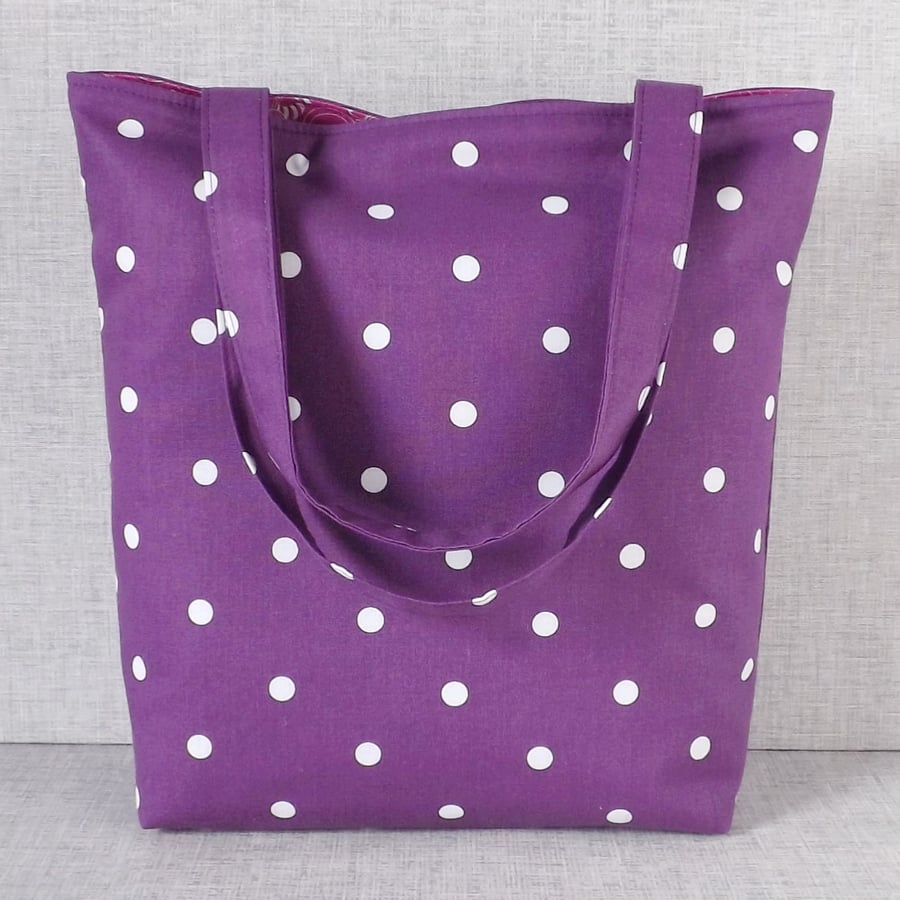 Tote bag, shopping bag, spotty bag