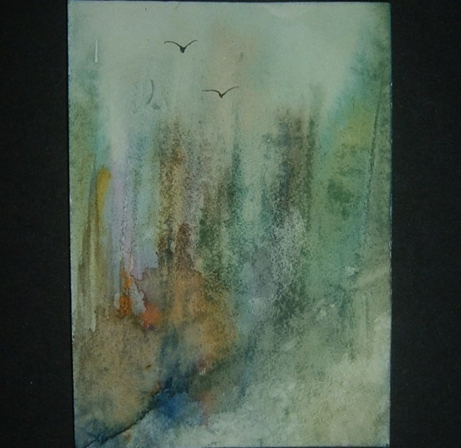 aceo art painting impressionist watercolour ref 327