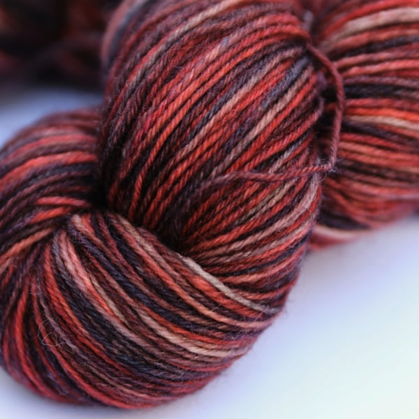 SALE: Charred - superwash wool-nylon 4 ply yarn