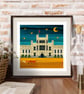 'Coughton Court' Illustrated Art Print