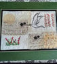Hand embroidered textile wall art, slow stitched wall decor nature inspired  - Image 1