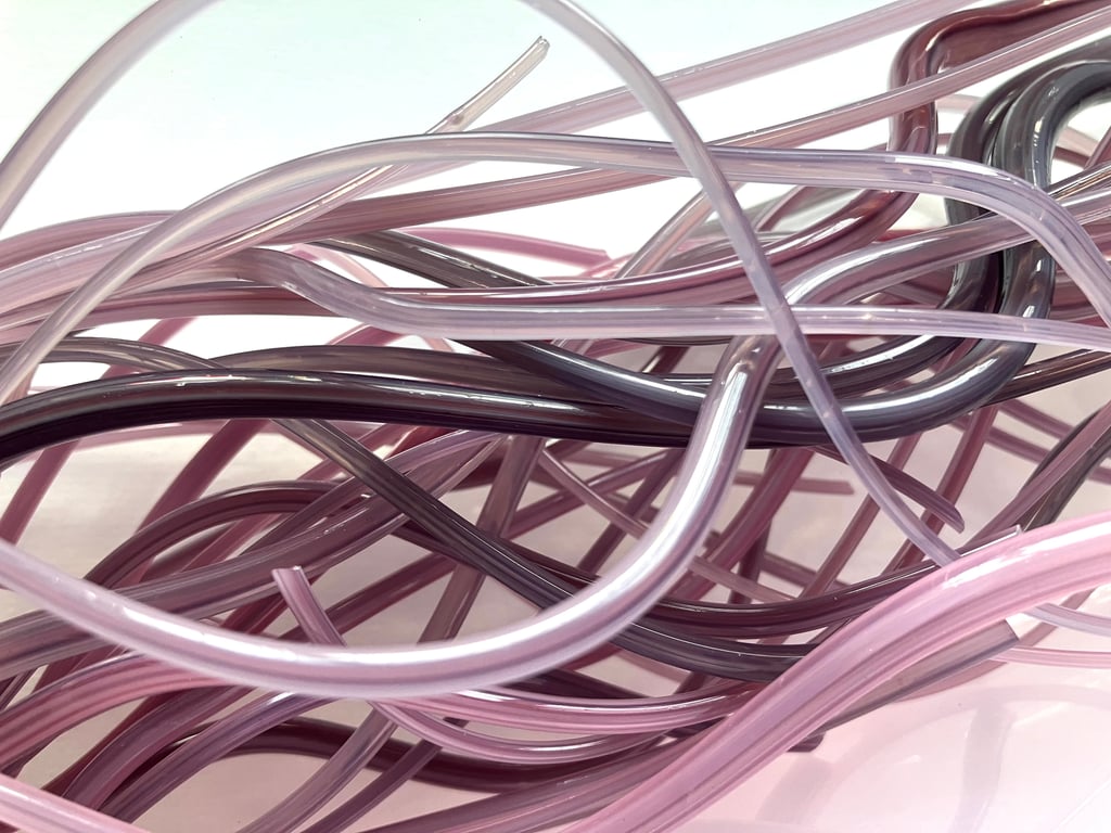 150g Purple Streaky Bullseye 90coe glass Vitrigraph stringers