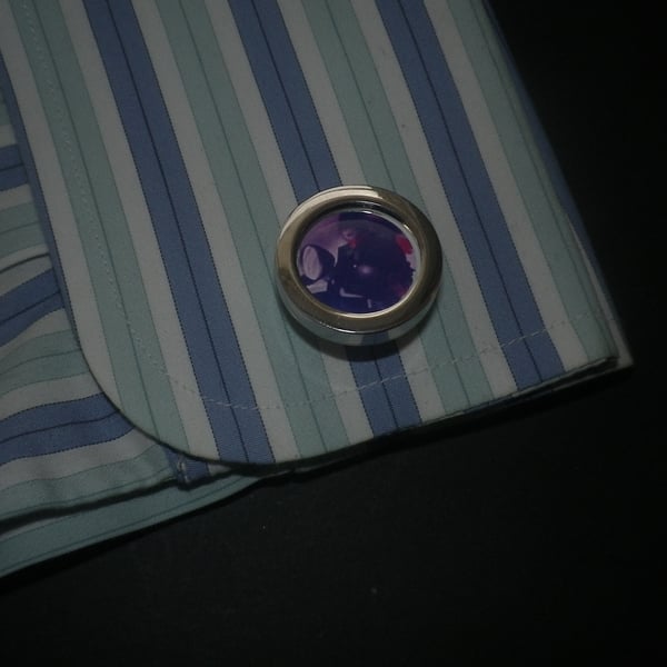 1930s Motor Cycle Rider cufflinks, free shipping, gift wrapped, great image, 123