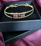 Gold Diamond Cut Crystal Bangle - XL - Gift Boxed - Party  - Image 1