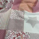 Fabric - cotton, pink patchwork design 