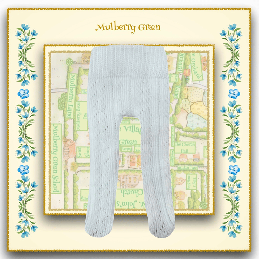 Lacy White Cotton Tights