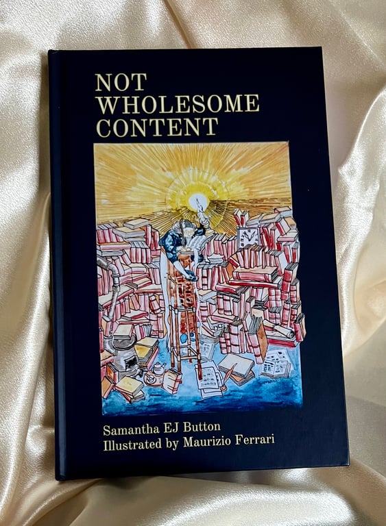 Illustrated hardback poetry book. Original art and poetry book. 